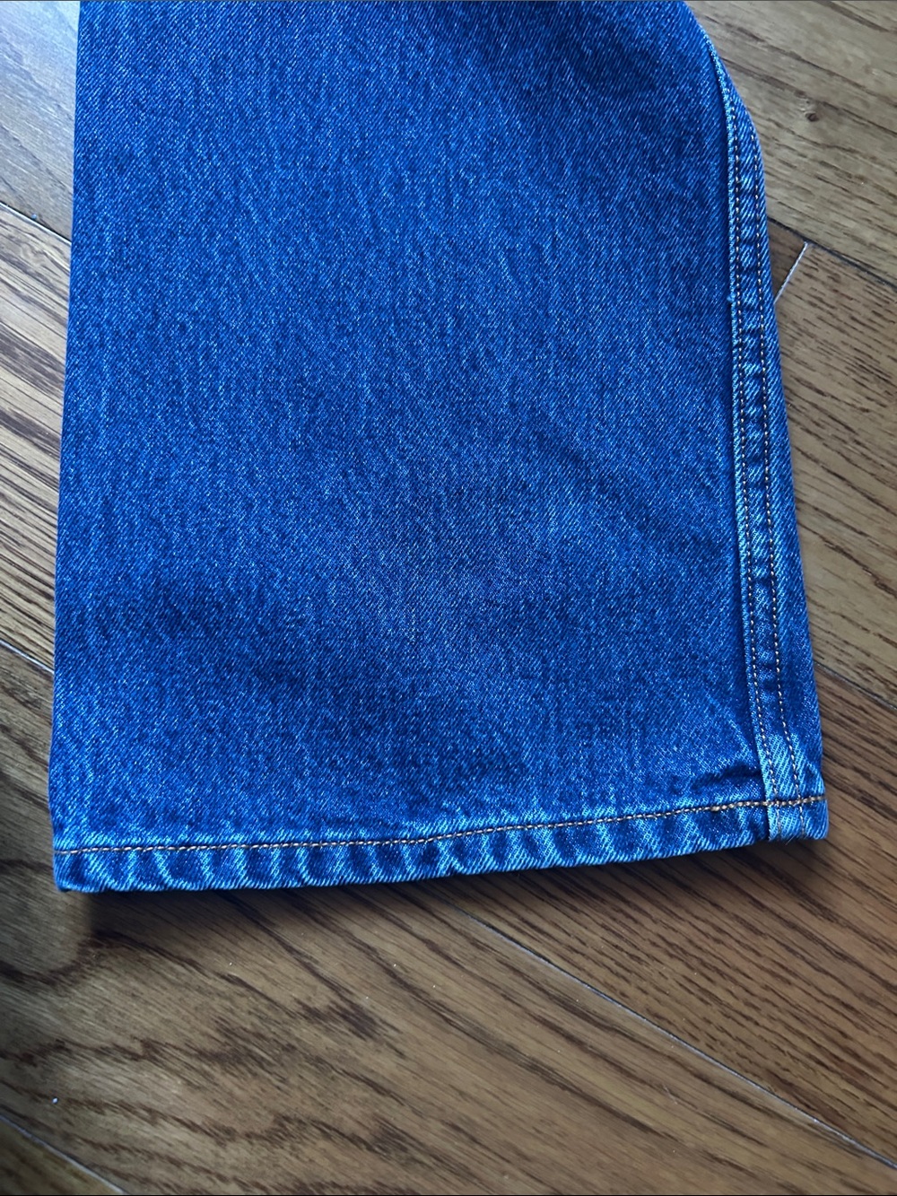 Ganni Women’s Indigo Blue Straight Jeans with Back Pocket Logo Size 31 cropped - Picture 9 of 9